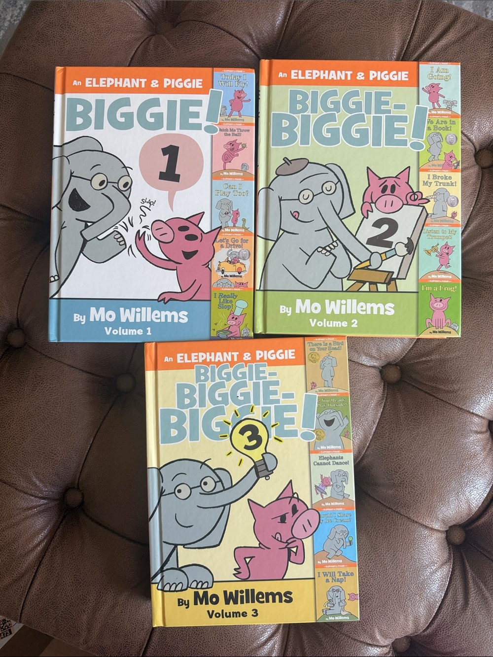 An Elephant & Piggie Biggie, Biggie-Biggie and Biggie-Biggie-Biggie set of 3